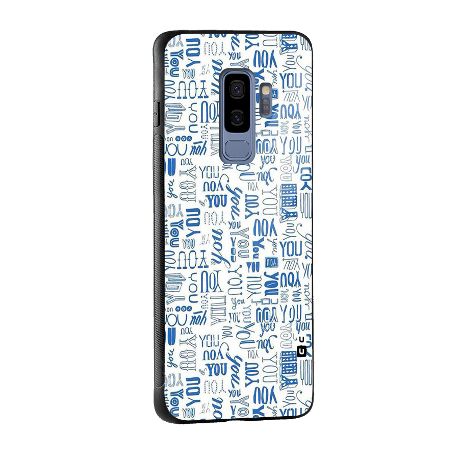 You Pattern Glass Back Case for Galaxy S9 Plus