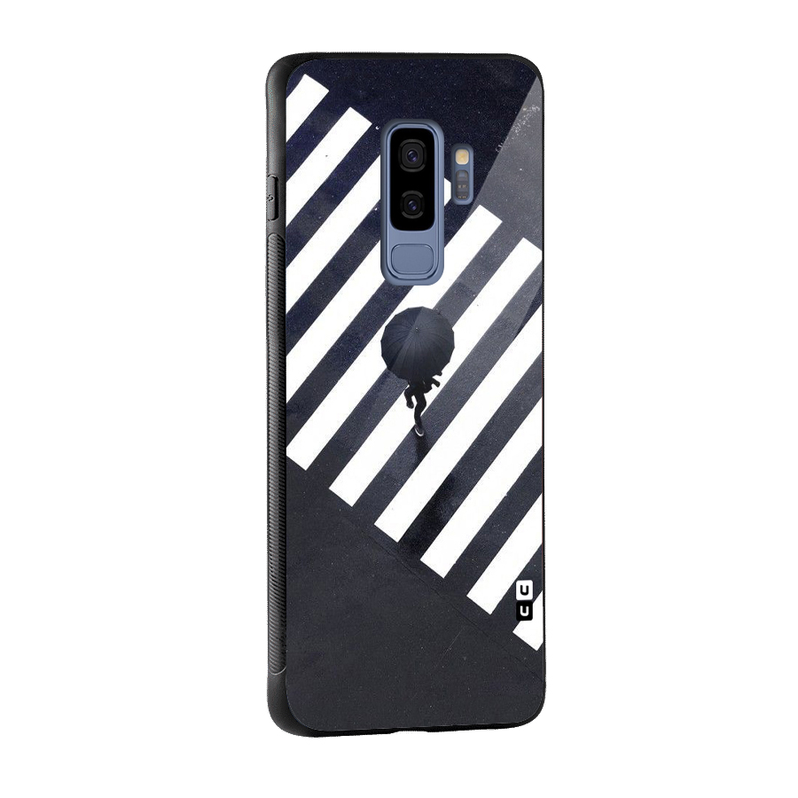 Zebra Walking Glass Back Case for Galaxy S9 Plus