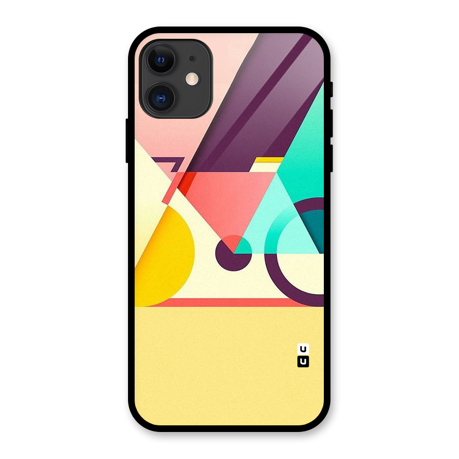 Abstract Cycle Glass Back Case for iPhone 11