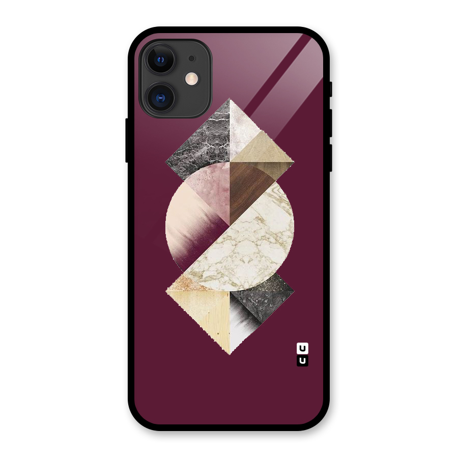 Abstract Marble Pattern Glass Back Case for iPhone 11