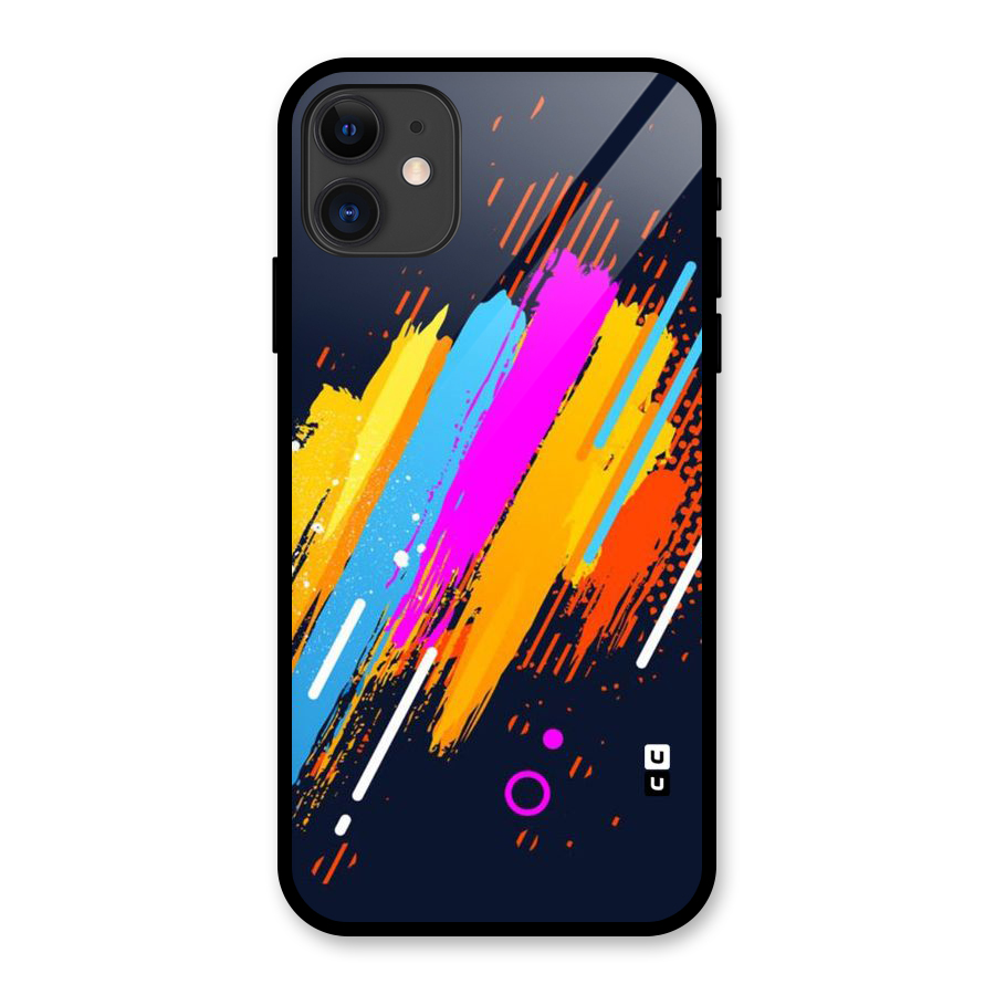 Abstract Shades Glass Back Case for iPhone 11