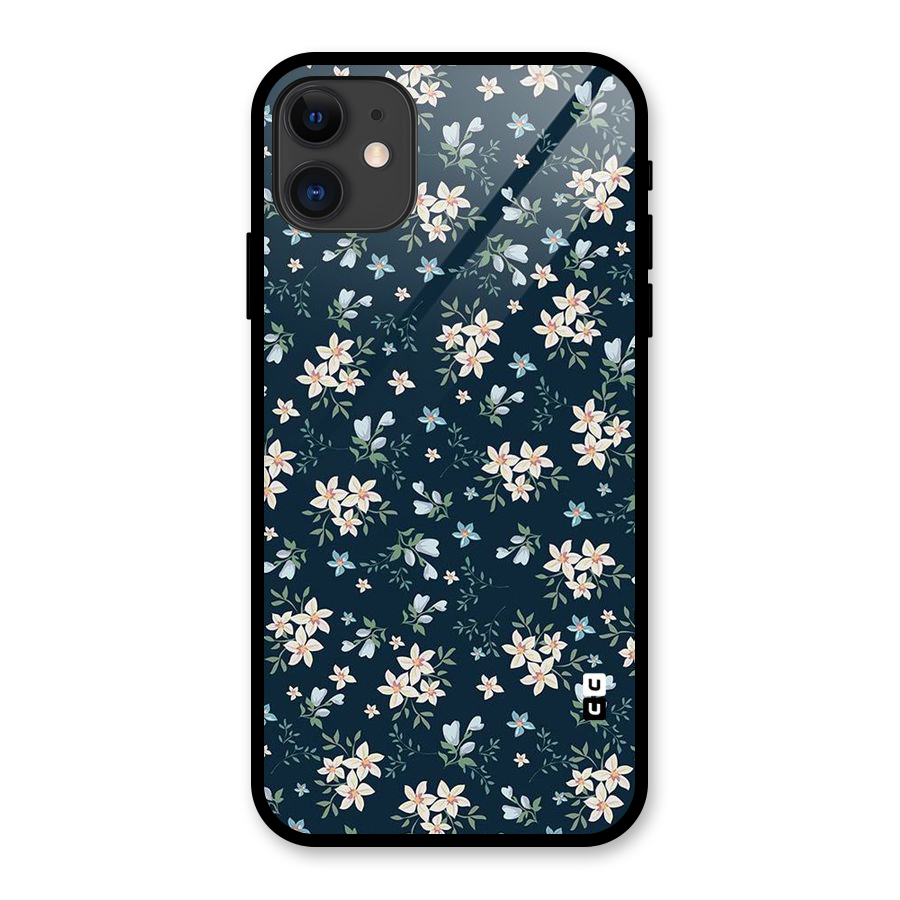 Aesthetic Bloom Glass Back Case for iPhone 11
