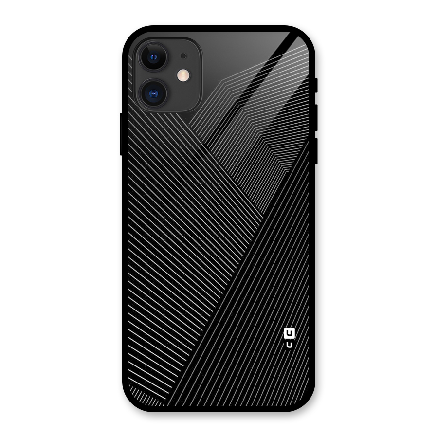 Aesthetic White Stripes Glass Back Case for iPhone 11