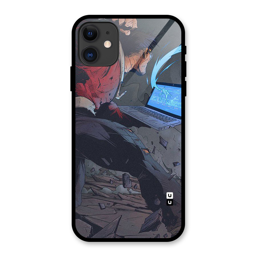 Angry Programmer Glass Back Case for iPhone 11
