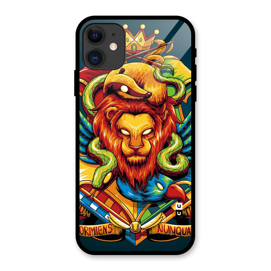 Animal Art Glass Back Case for iPhone 11