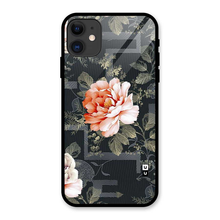 Art And Floral Glass Back Case for iPhone 11