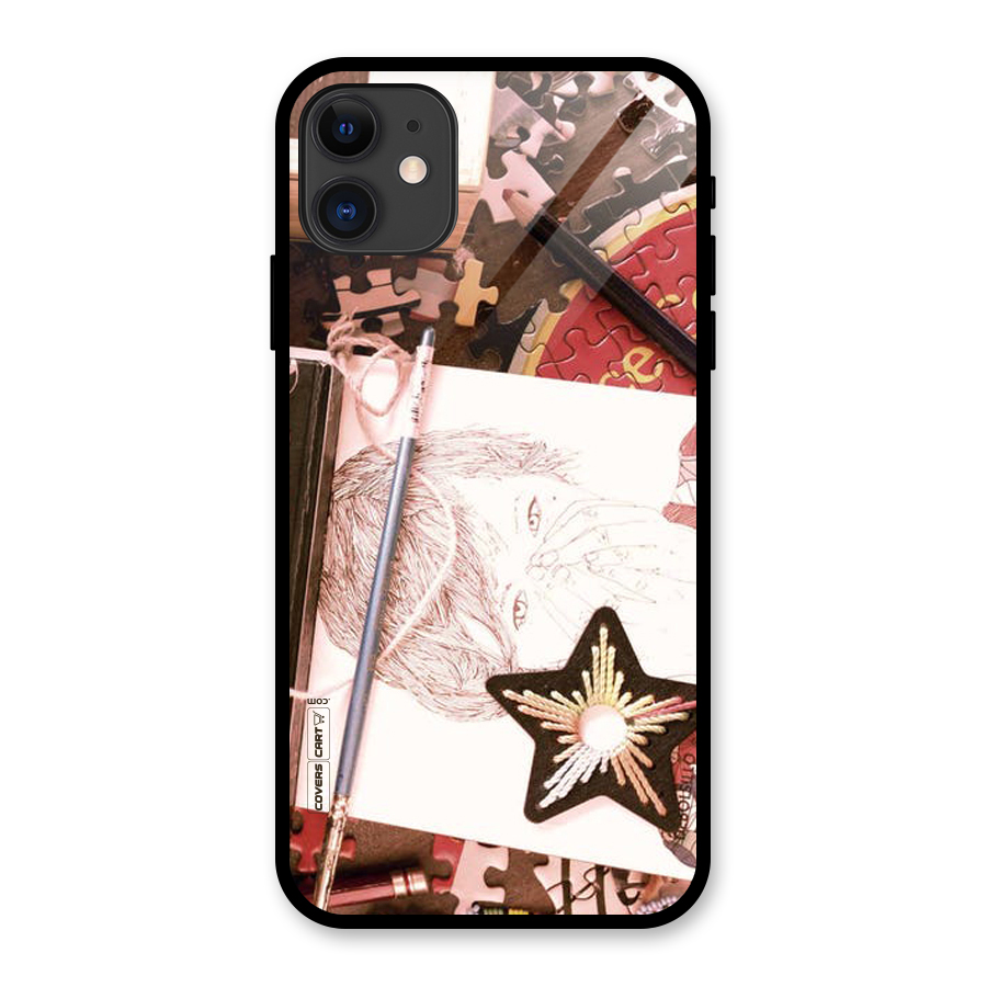 Artistic Messy Glass Back Case for iPhone 11