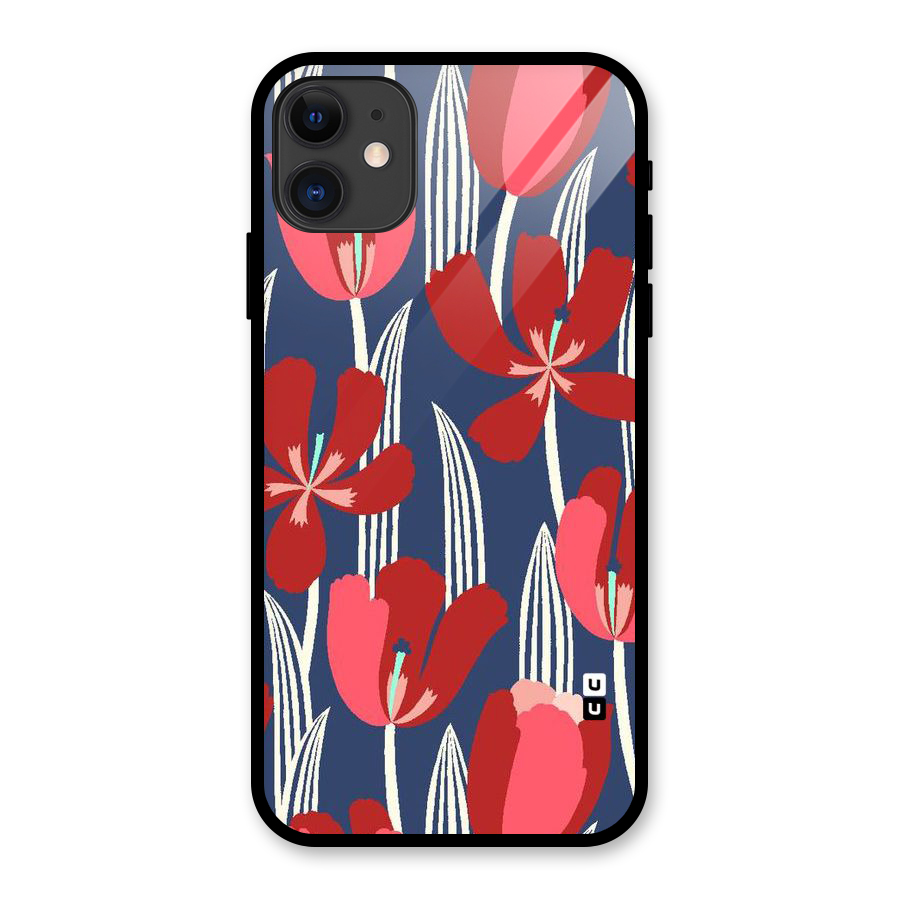 Artistic Tulips Glass Back Case for iPhone 11