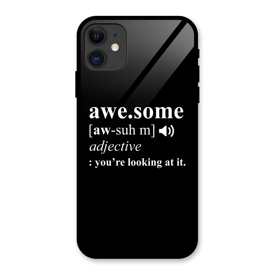 Awesome Looking at it Glass Back Case for iPhone 11