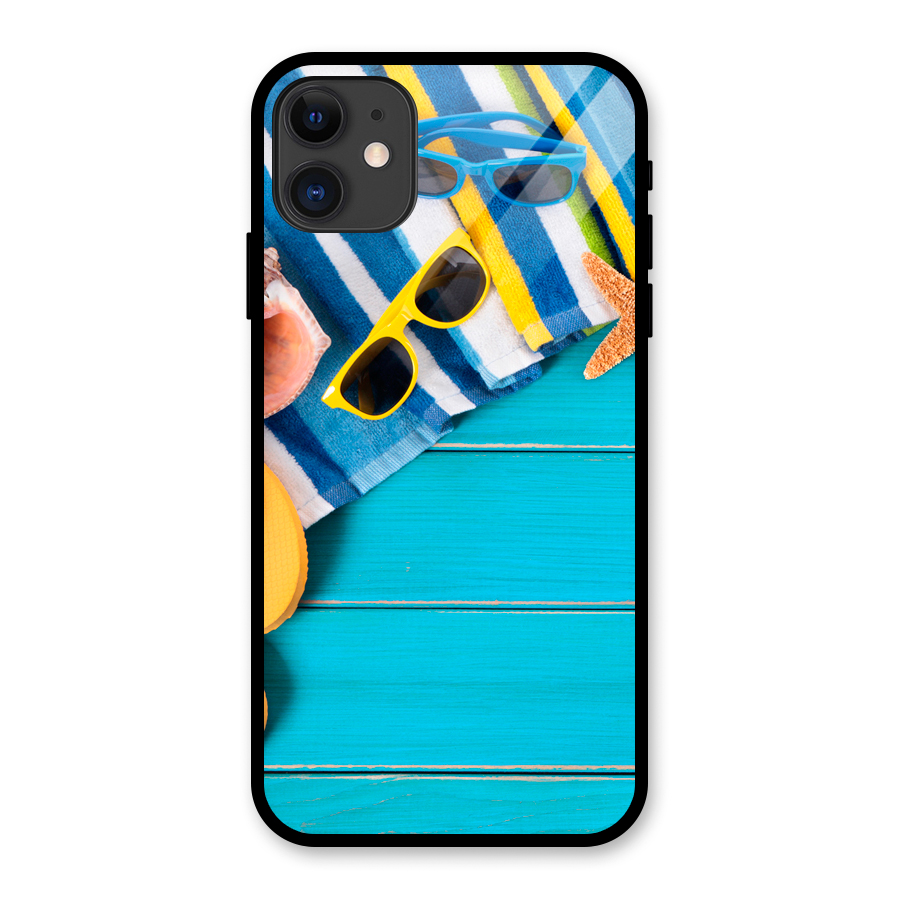 Beach Ready Glass Back Case for iPhone 11