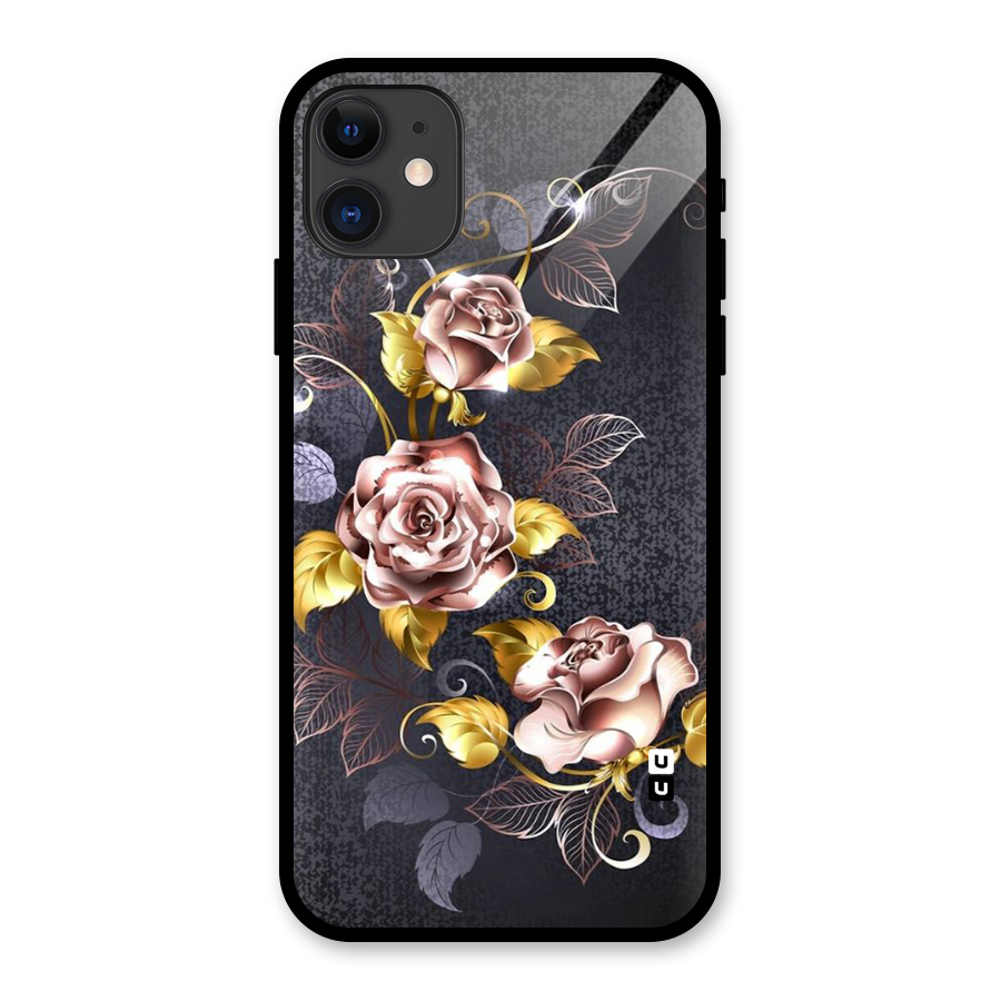 Beautiful Old Floral Design Glass Back Case for iPhone 11