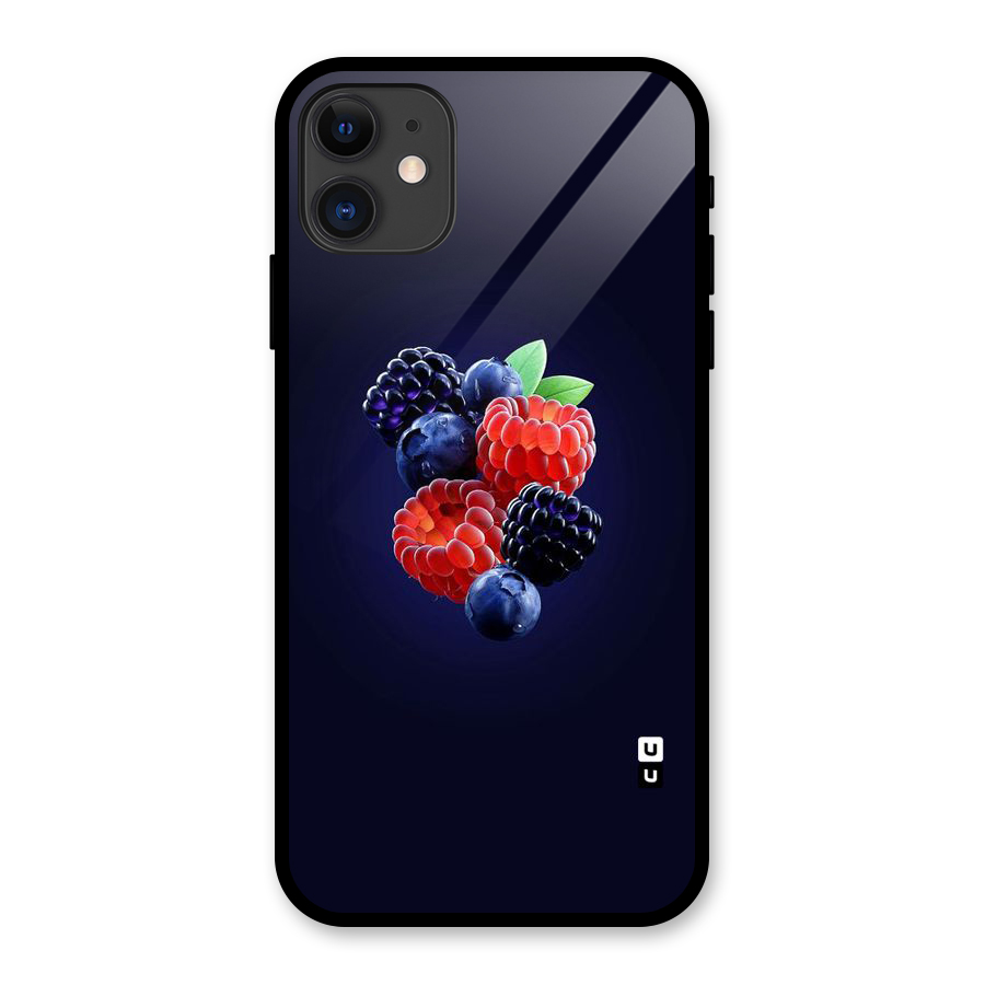 Berry Blast Glass Back Case for iPhone 11