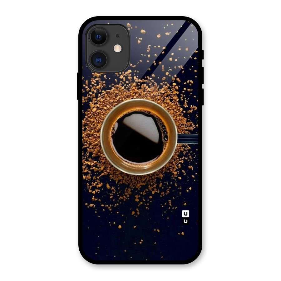 Black Coffee Glass Back Case for iPhone 11