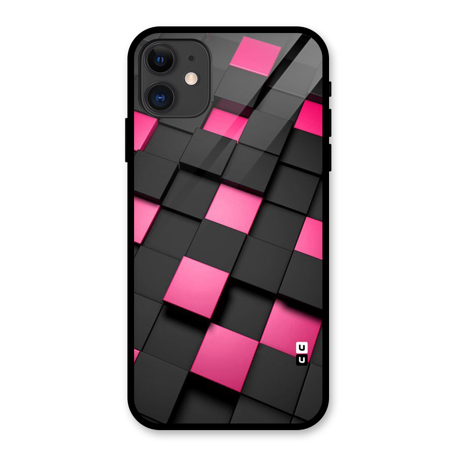 Blocks Diagonal Glass Back Case for iPhone 11