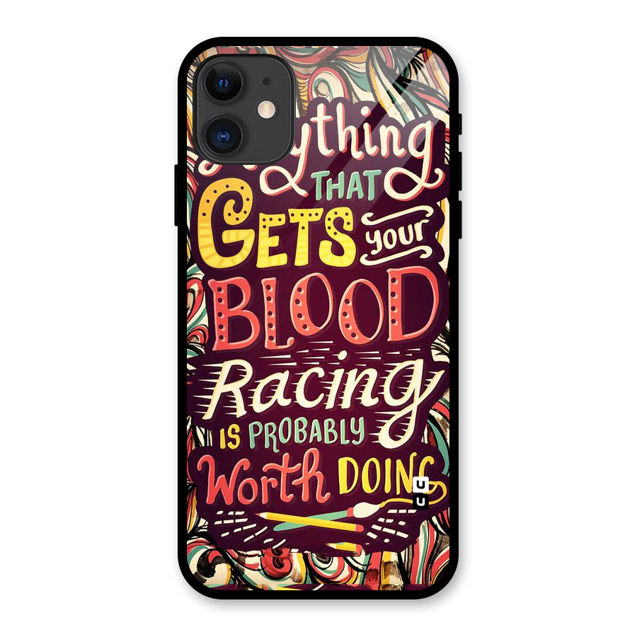 Blood Racing Glass Back Case for iPhone 11