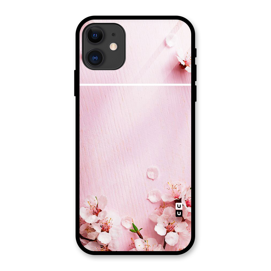 Blossom Frame Pink Glass Back Case for iPhone 11