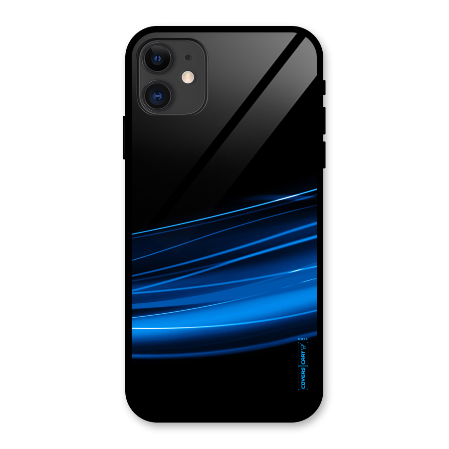 Blue Flow Glass Back Case for iPhone 11