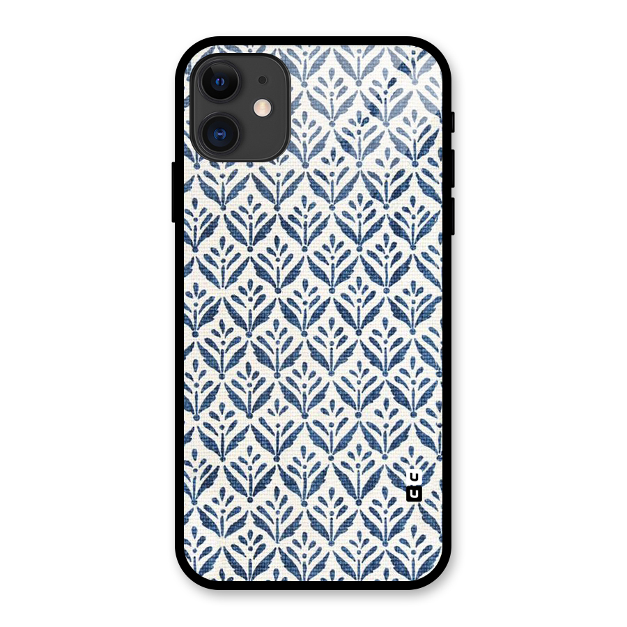 Blue Leaf Glass Back Case for iPhone 11