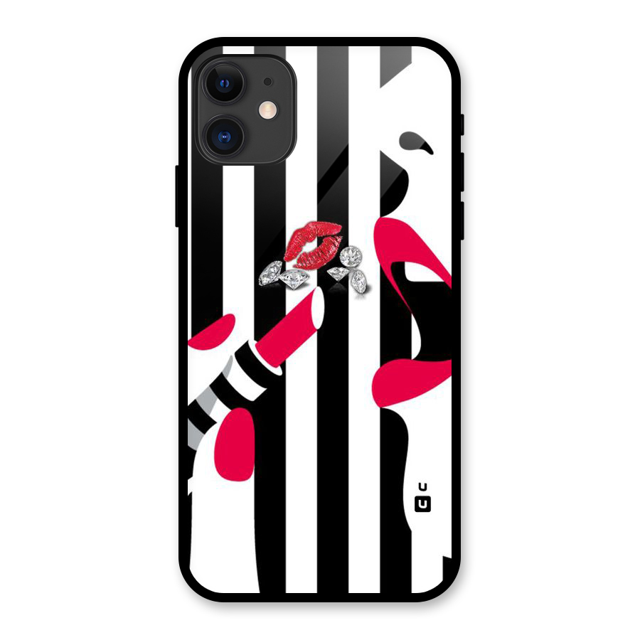 Bold Woman Glass Back Case for iPhone 11