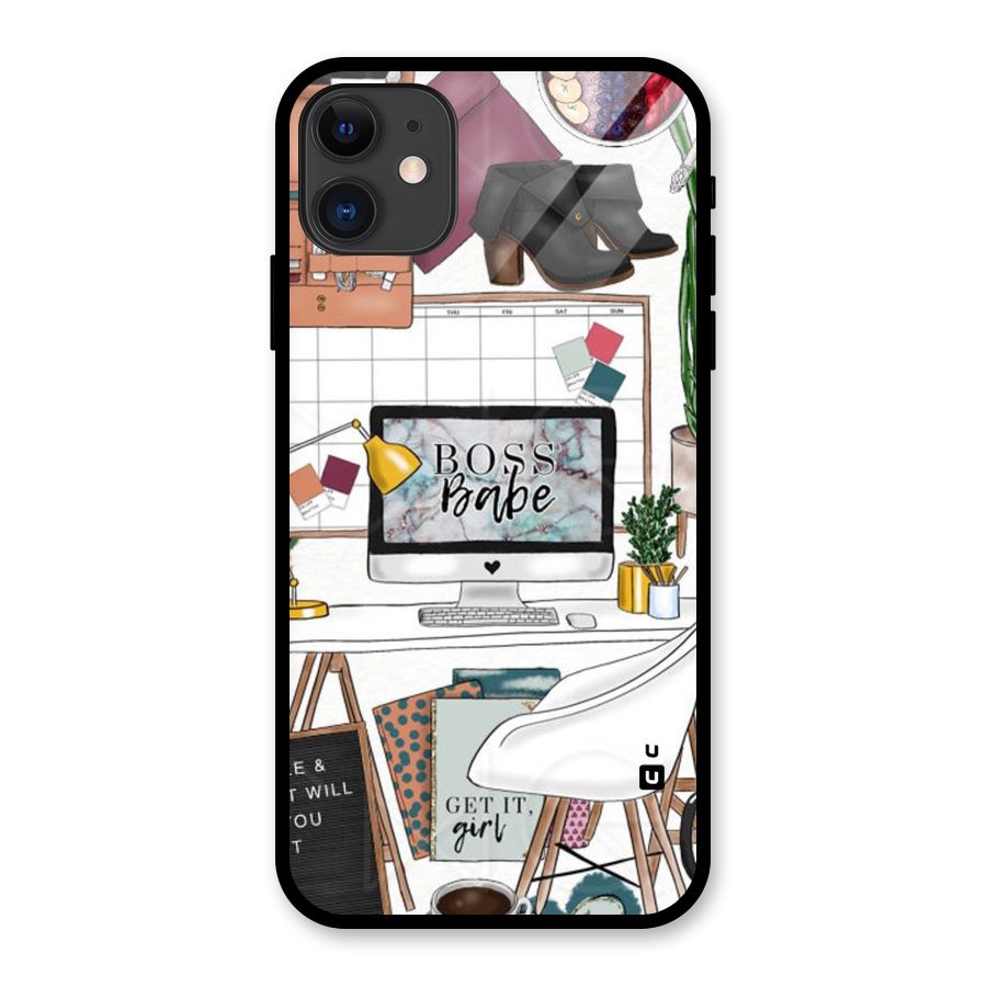 Boss Babe Glass Back Case for iPhone 11