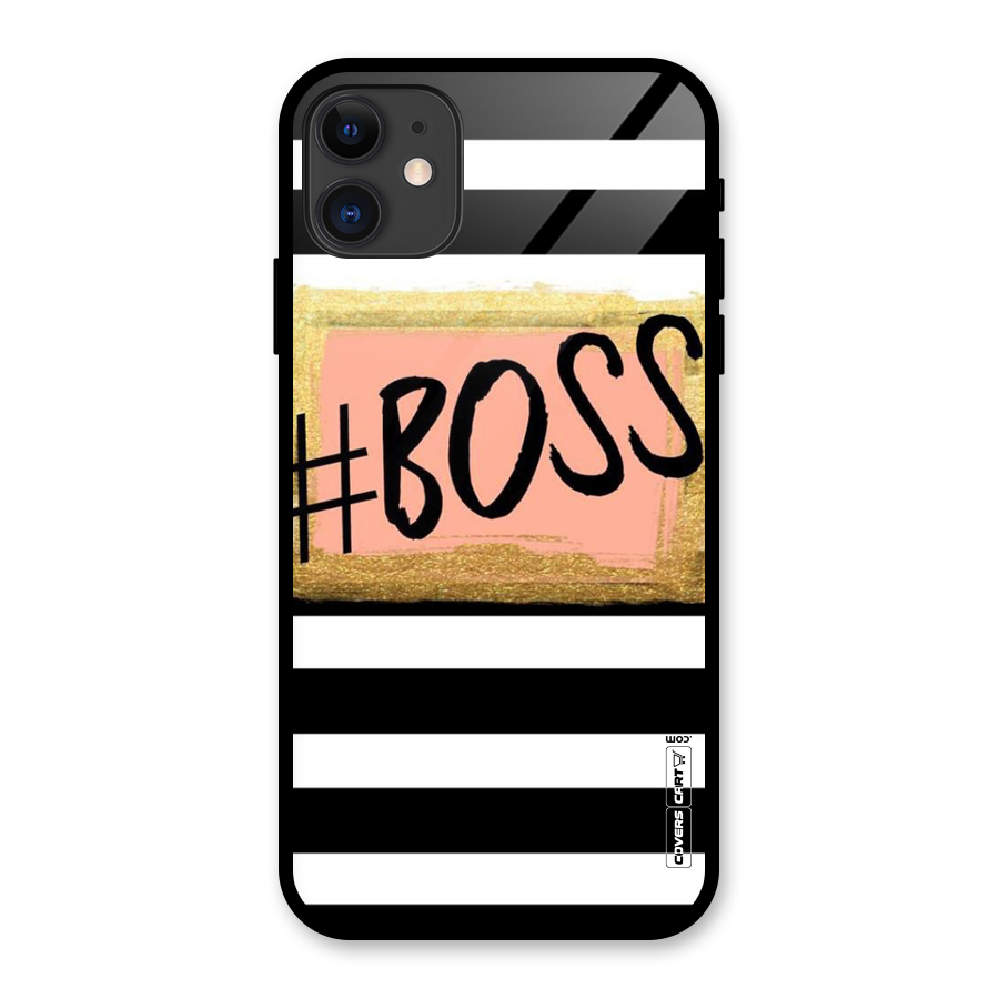 Boss Stripes Glass Back Case for iPhone 11
