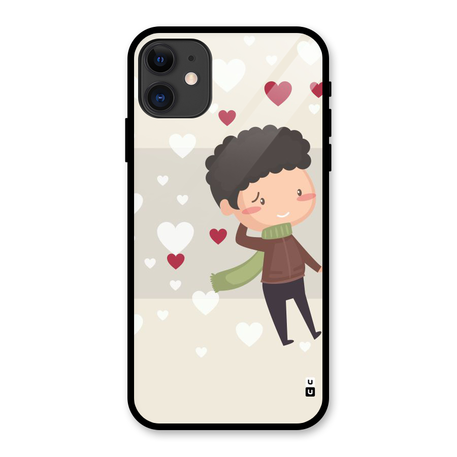 Boy in love Glass Back Case for iPhone 11