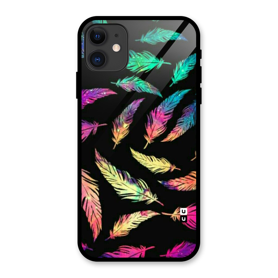 Bright Feathers Glass Back Case for iPhone 11