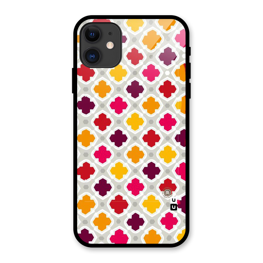 Bright Pattern Glass Back Case for iPhone 11