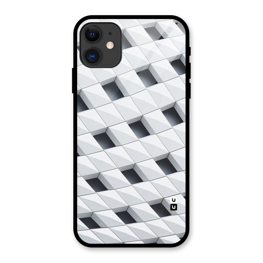 Building Pattern Glass Back Case for iPhone 11