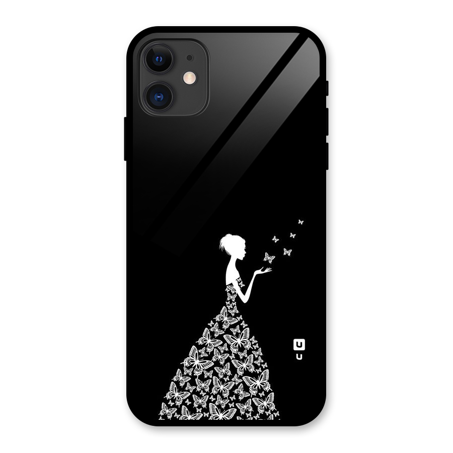 Butterfly Dress Glass Back Case for iPhone 11
