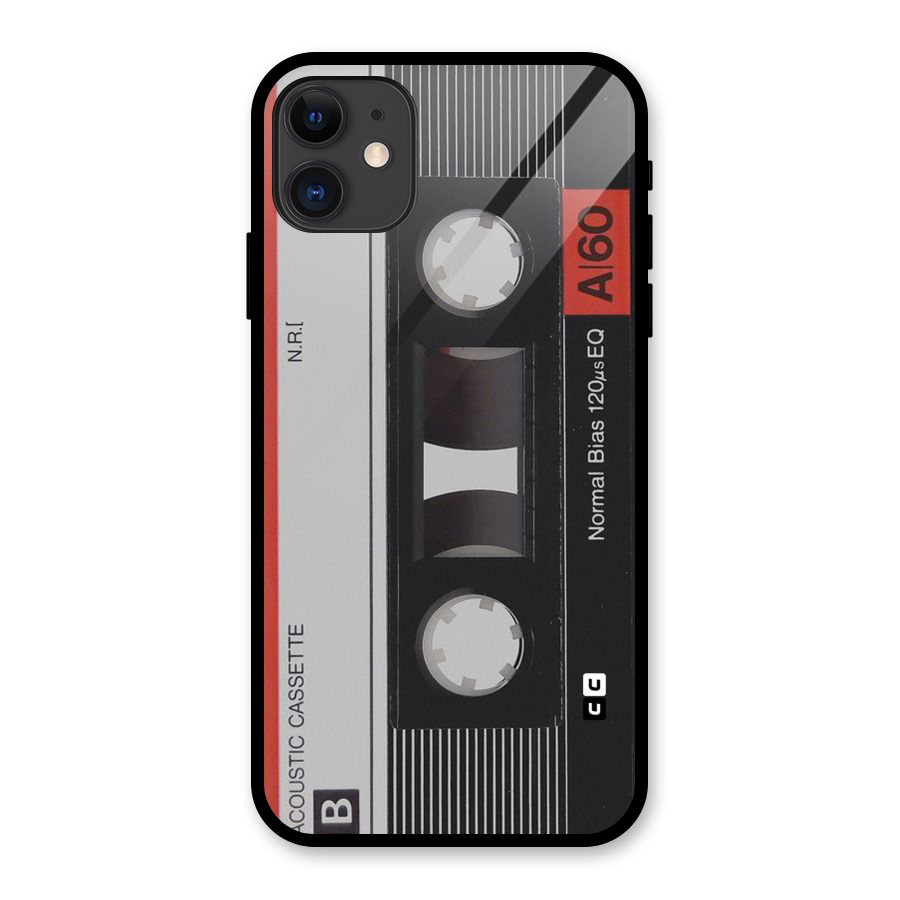Casette Design Glass Back Case for iPhone 11