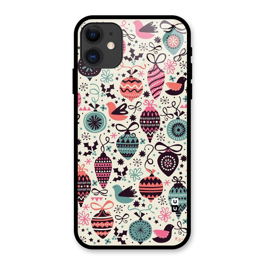 Celebration Pattern Glass Back Case for iPhone 11