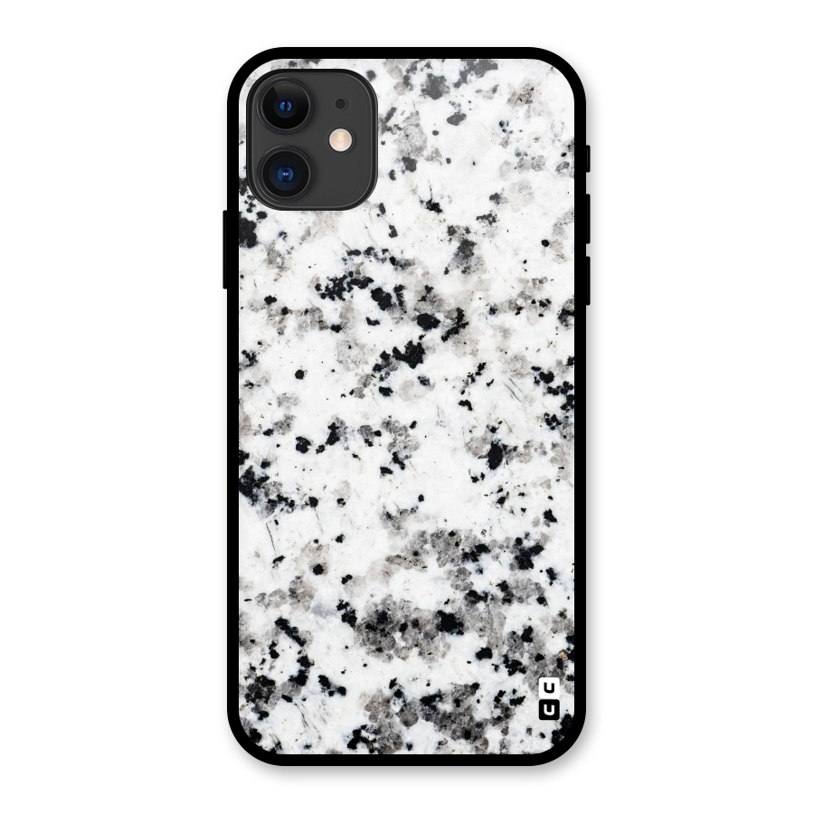 Charcoal Spots Marble Glass Back Case for iPhone 11