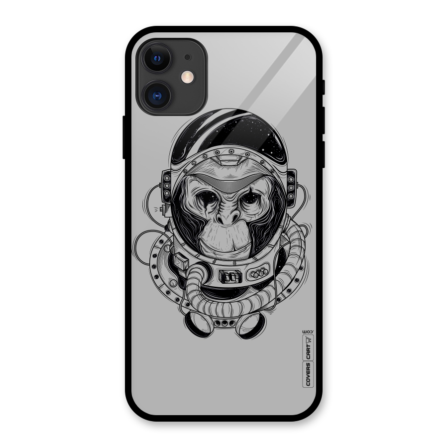 Chimpanzee Astronaut Glass Back Case for iPhone 11