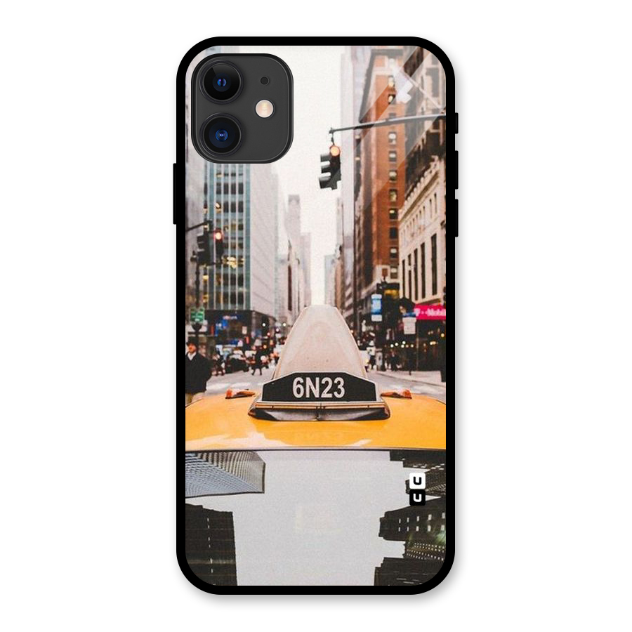 City Taxi Glass Back Case for iPhone 11