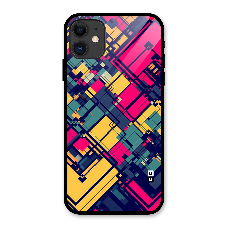 Classic Abstract Coloured Glass Back Case for iPhone 11