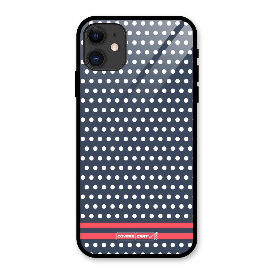 Classic Polka Dots Glass Back Case for iPhone 11