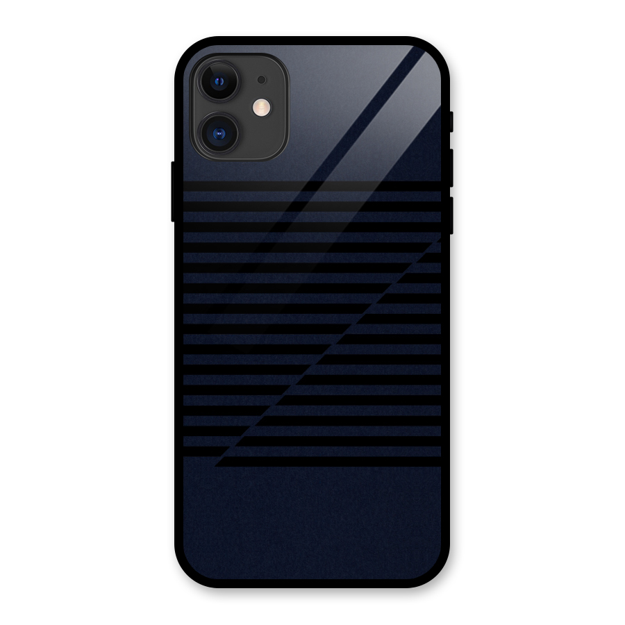 Classic Stripes Cut Glass Back Case for iPhone 11