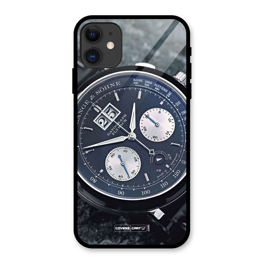 Classic Wrist Watch Glass Back Case for iPhone 11