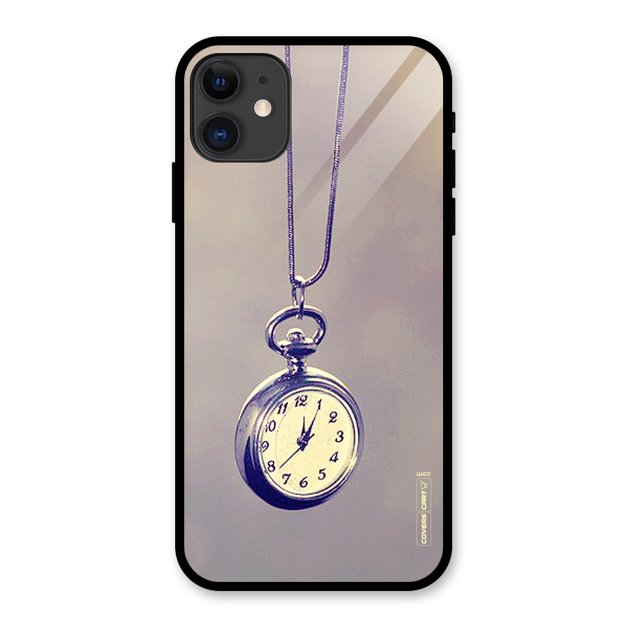 Clock Locket Glass Back Case for iPhone 11
