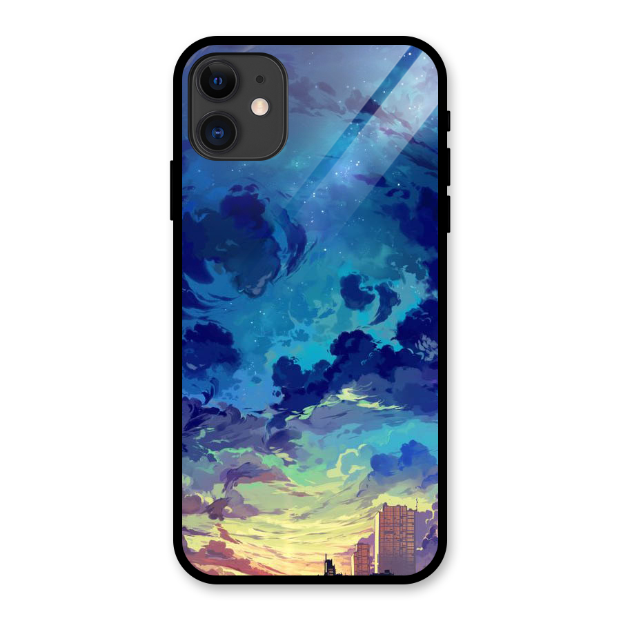 Cloud Art Glass Back Case for iPhone 11