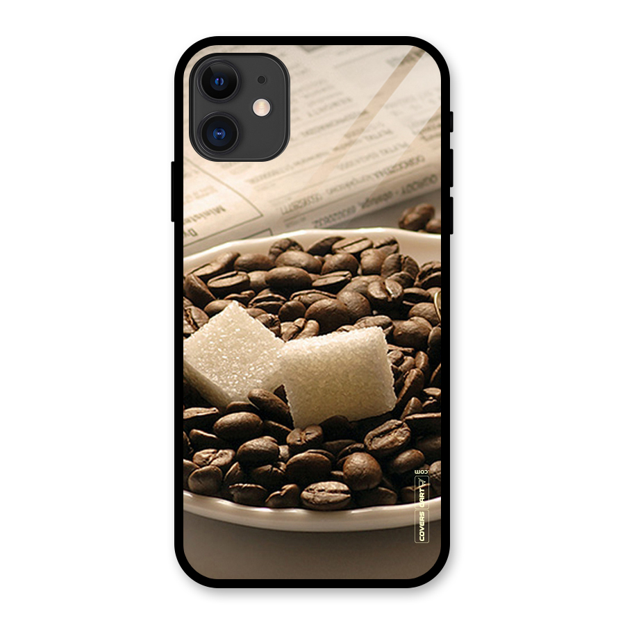 Coffee And Sugar Cubes Glass Back Case for iPhone 11