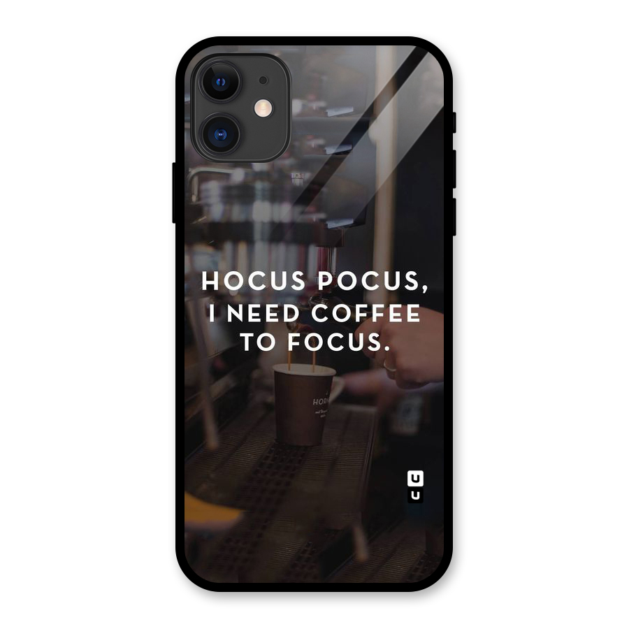 Coffee Focus Glass Back Case for iPhone 11