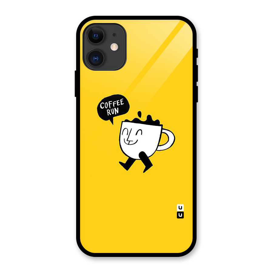 Coffee Run Glass Back Case for iPhone 11