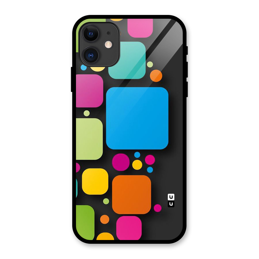 Color Boxes Abstract Glass Back Case for iPhone 11