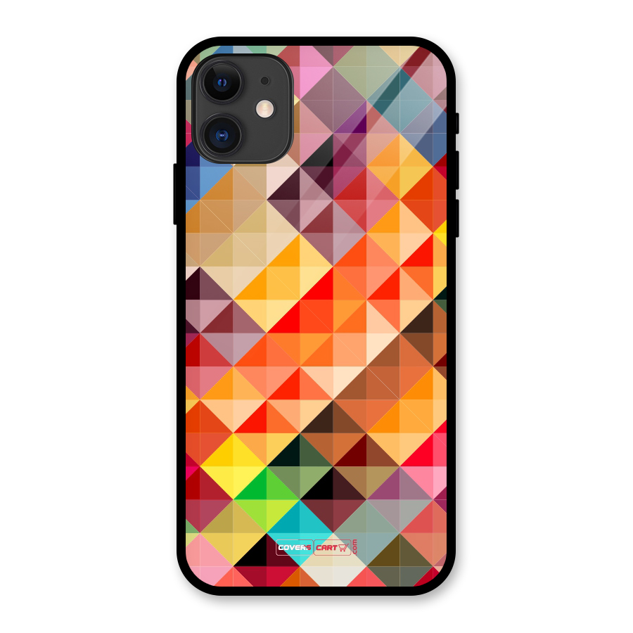 Colorful Cubes Glass Back Case for iPhone 11
