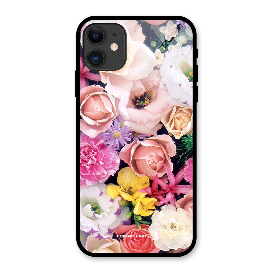 Colorful Roses Glass Back Case for iPhone 11
