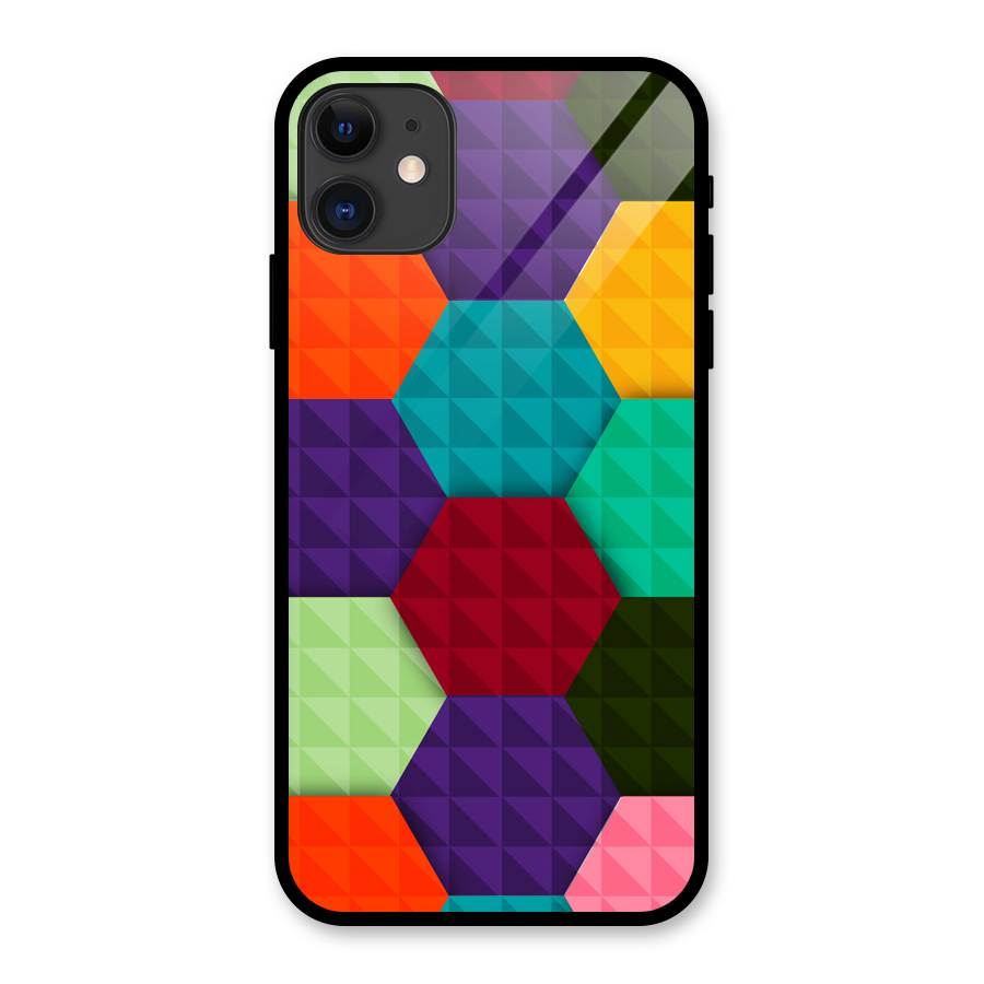 Colourful Abstract Glass Back Case for iPhone 11