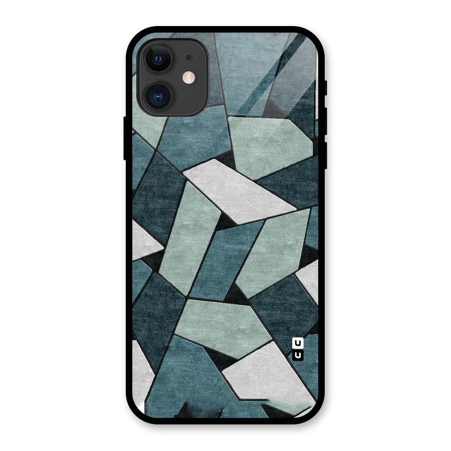 Concrete Green Abstract Glass Back Case for iPhone 11