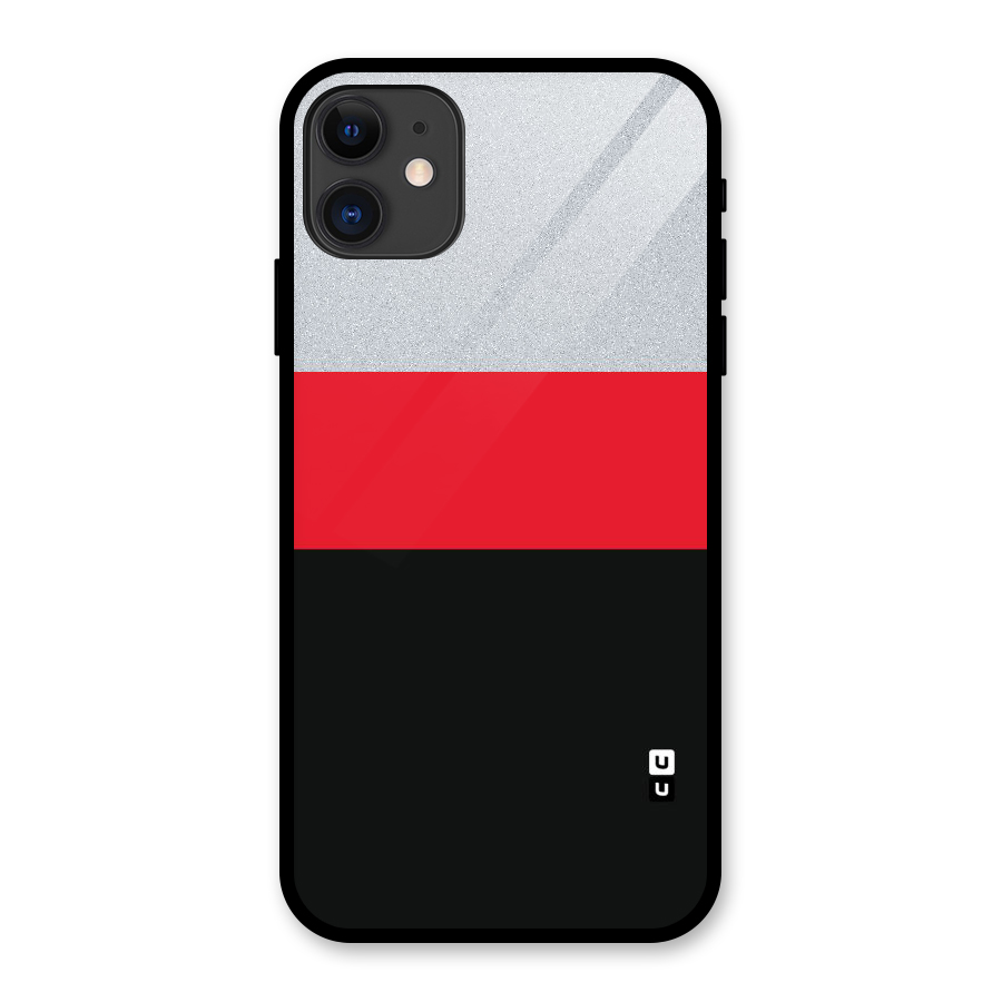 Cool Melange Stripe Glass Back Case for iPhone 11